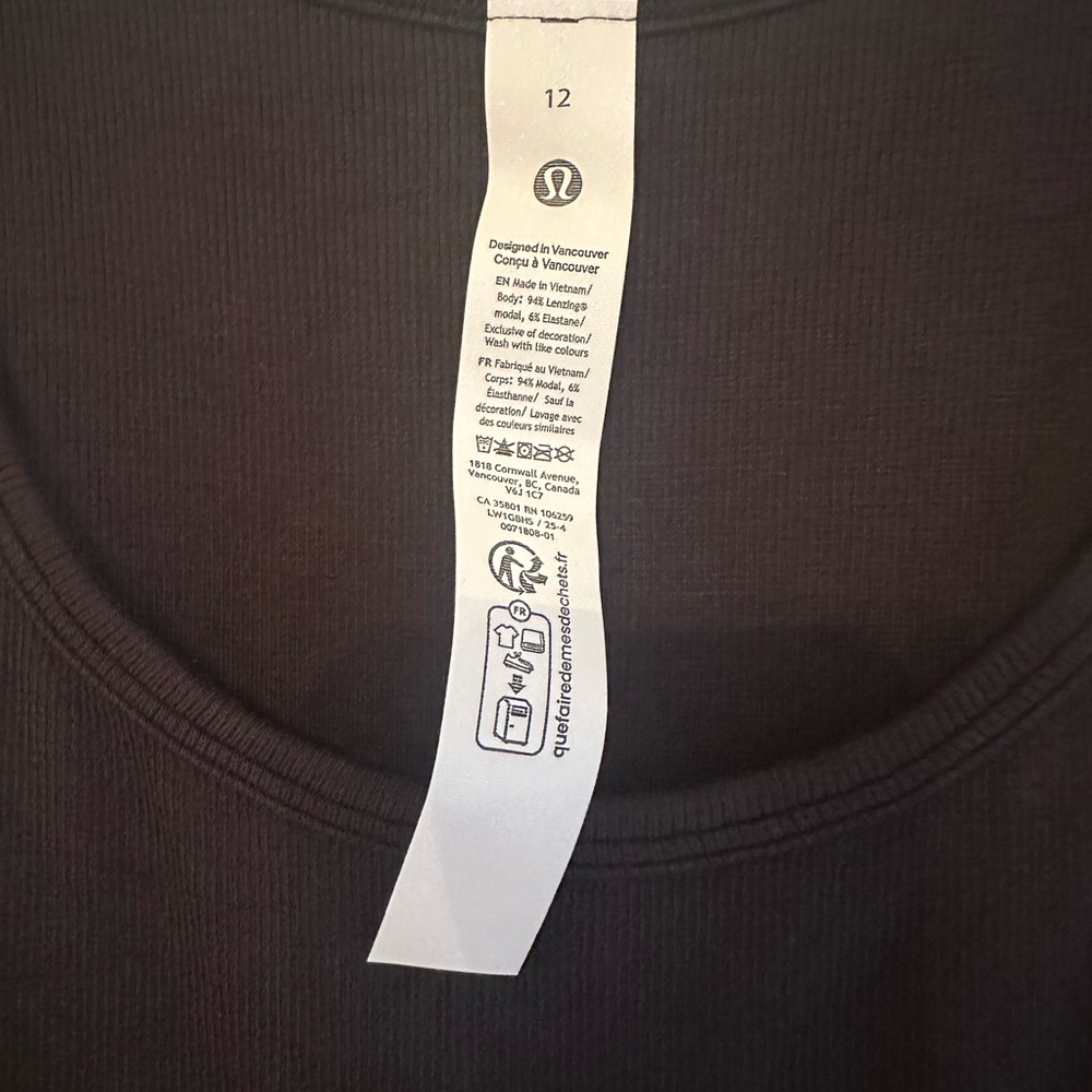 NWT Lululemon Athletica Black Racerback Tank - Picture 5 of 6
